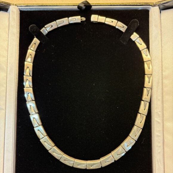 Silver Necklace and bracelet from Taxco Mexico; 925 silver